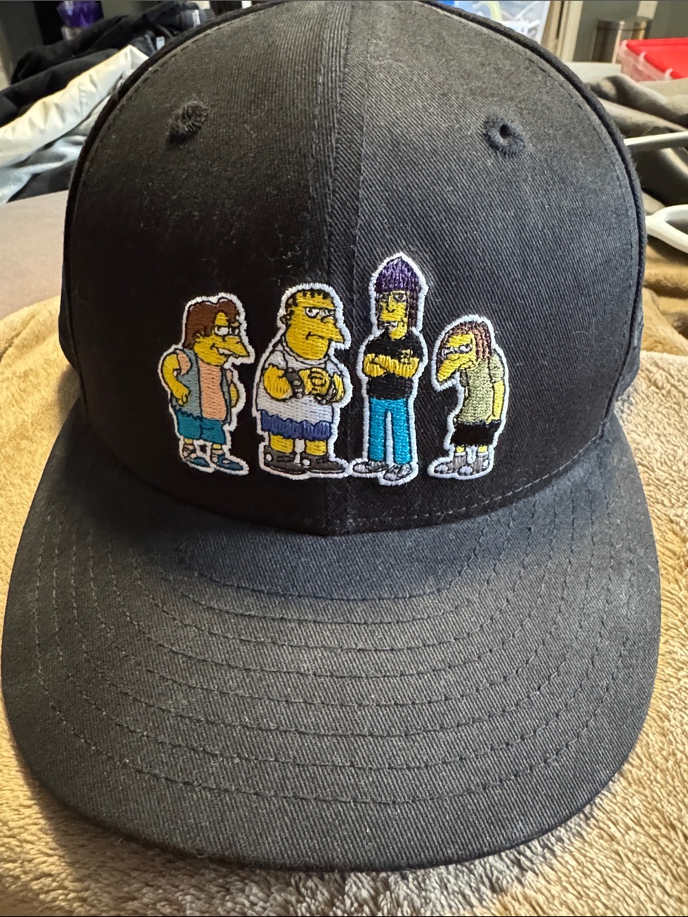 KITH x simpsons Black Baseball Cap size 7 1/4 bullies